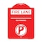 Signmission Fire Lane-No Parking W/ No Parking, Red & White Aluminum Sign, 18" x 24", RW-1824-24010 A-DES-RW-1824-24010 - alternate 1